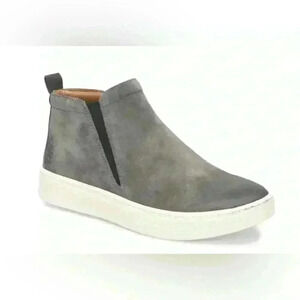 Sofft Britton II Hightop Leather Sneaker Gray Size 7M Smoke Suede Casual Comfort